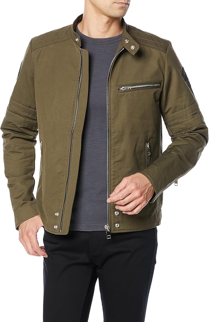 ディーゼル DIESEL コットン ライダースジャケット ブラック XS | www